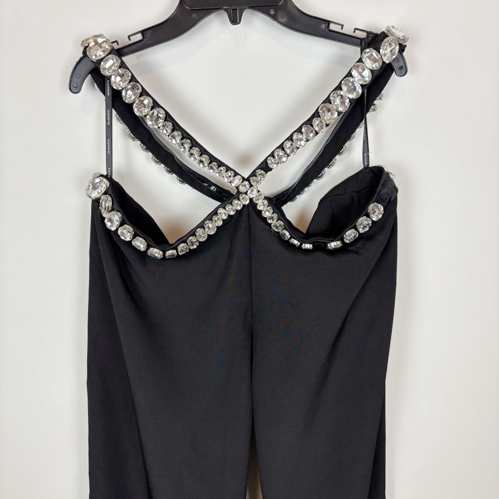 RETROFETE Kaz Pant in Black & Silver Size XL - Picture 3 of 15
